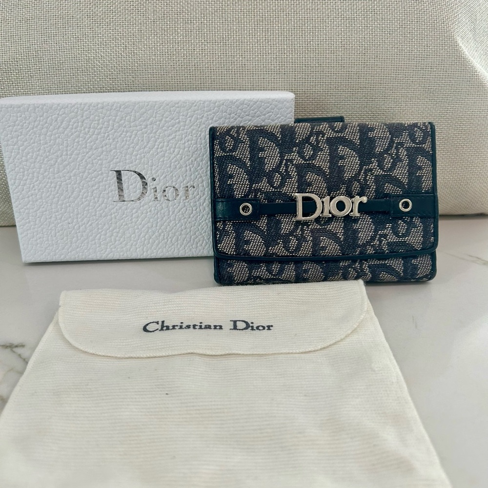 Dior Navy  Monogram wallet
